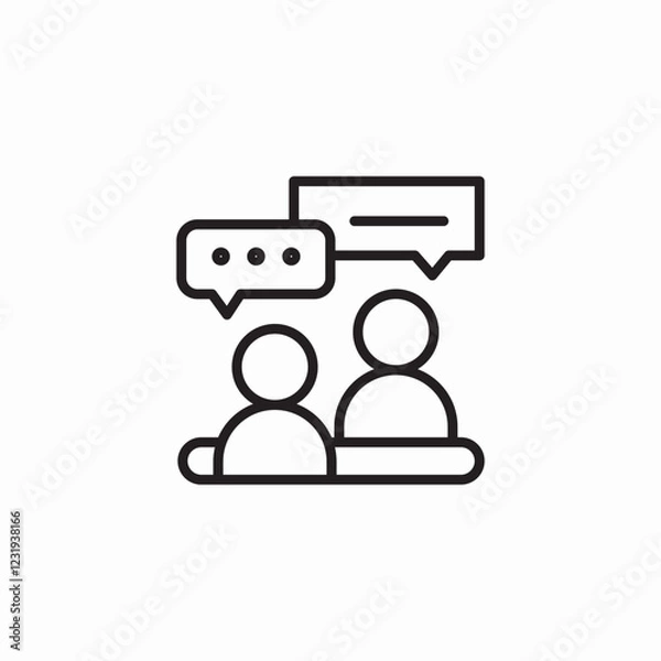 Obraz customer discussion icon sign vector