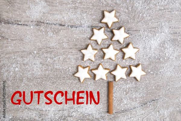 Fototapeta Gutschein-Weihnachtlicher Hintergrund