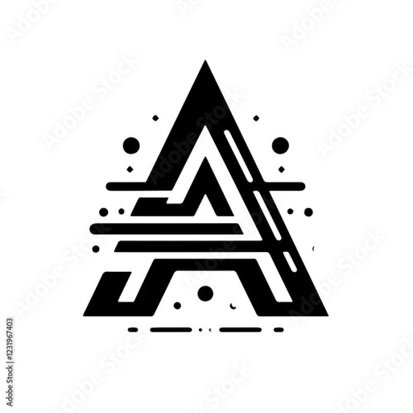 Obraz Vector alphabet A