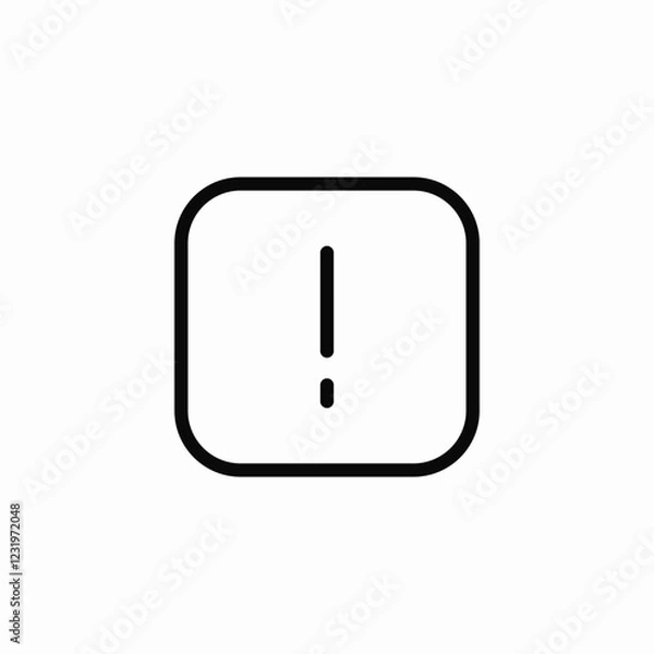 Fototapeta small tab warning icon sign vector