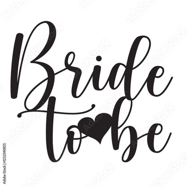 Obraz Bride to be heart sign design cake topper