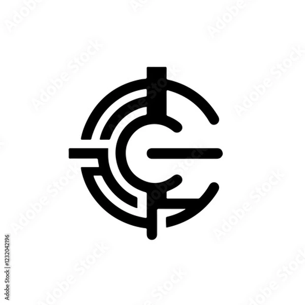 Obraz Vector alphabet letter C