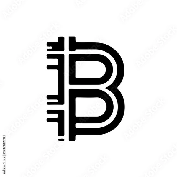 Fototapeta Vector alphabet B