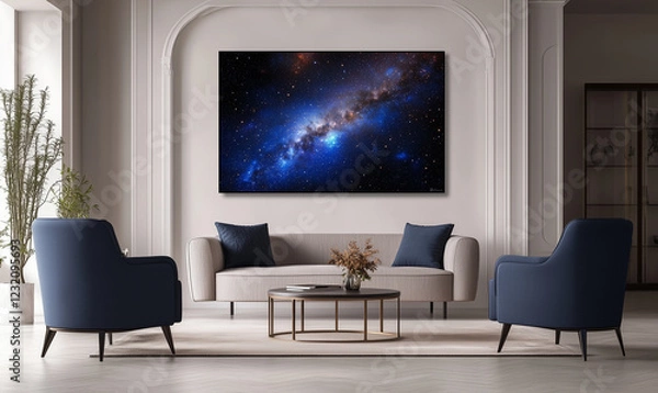 Fototapeta Infinite Canvas Above Illuminated by the Light of Distant Stars, Offering a Majestic Night Sky
