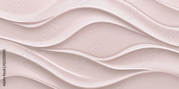 Fototapeta Pale pink textures wallpaper with silky smooth wave patterns. The soft, delicate tones add a feminine, high-definition minimalist look.