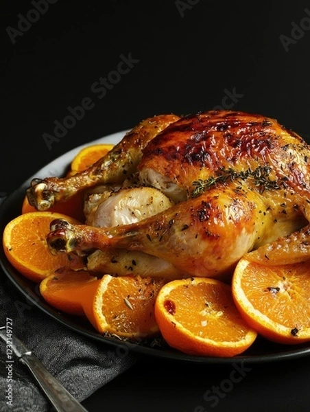 Obraz Turkey with Oranges and Knife