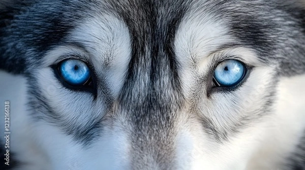 Obraz beautiful eyes of a wild wolf.