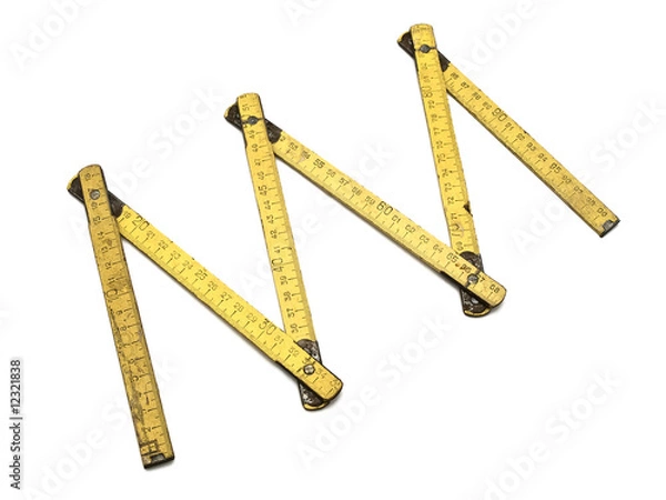 Obraz old wooden meter