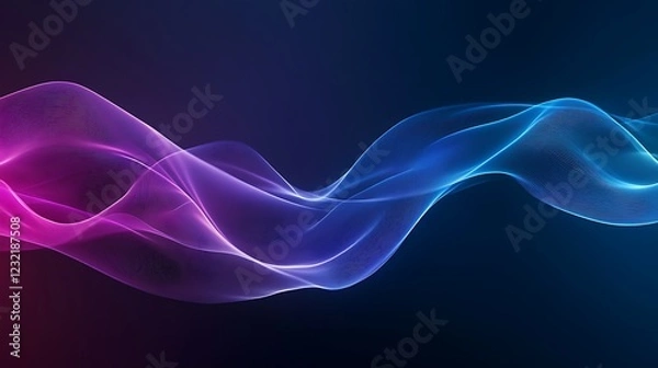 Fototapeta Abstract Colorful Wave Background: A Serene Digital Art