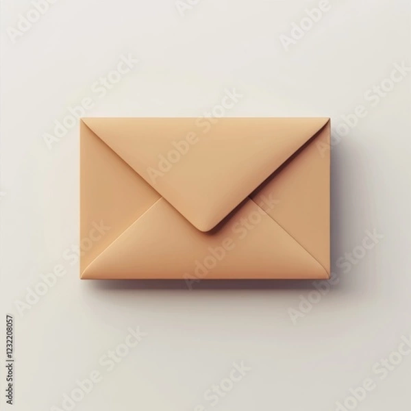 Fototapeta Elegant Minimalist Envelope Design on a Soft Background Surface