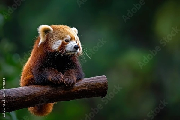 Fototapeta Adorable Red Panda Resting on a Branch