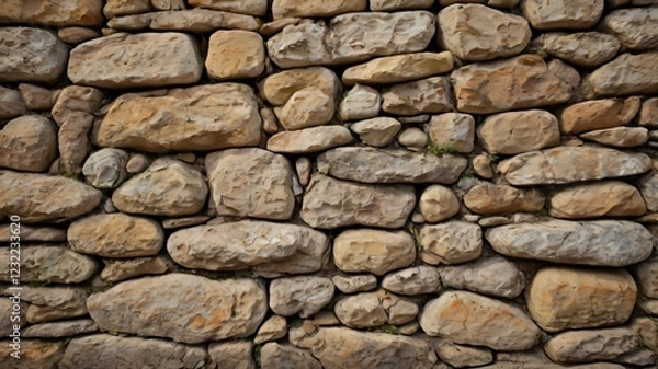 Fototapeta Rough stone wall