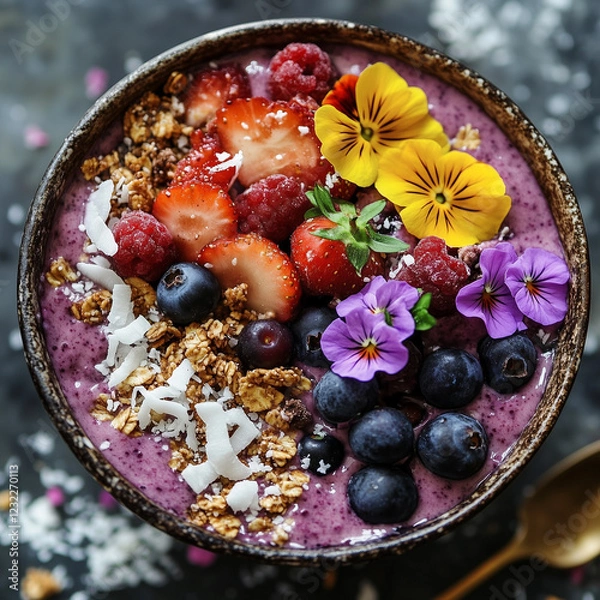 Obraz A colorful smoothie bowl