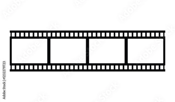 Obraz film strip roll movie old vector design template