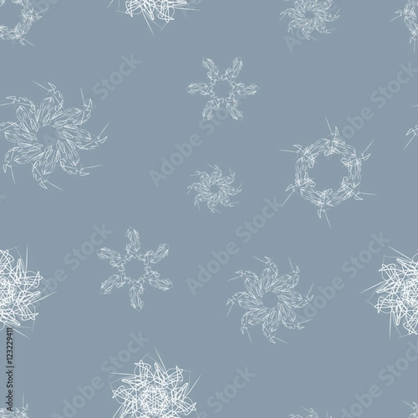 Fototapeta Snowflake Pattern - Snowflake vector pattern. Each snowflake is grouped individually for easy editing.