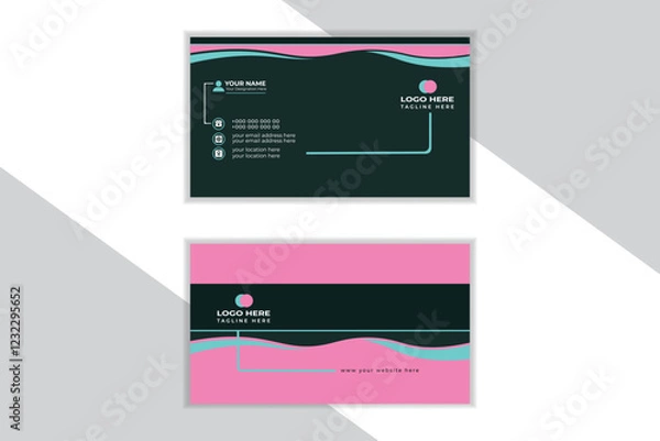 Fototapeta Simple and clean business card design.