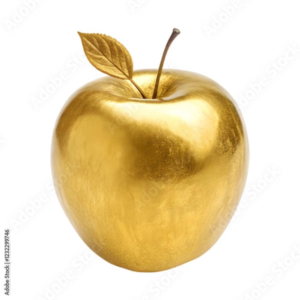 Fototapeta Golden Apple in isolate white background
