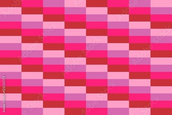 Fototapeta Seamless bricks pattern background in pink.