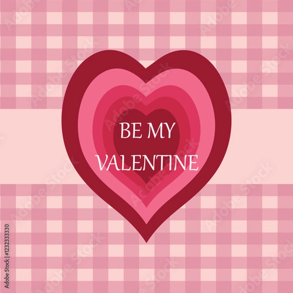 Fototapeta Be My Valentine Happy valentines day, romantic design for  invitation, greetings, flyer, social media post and etc.