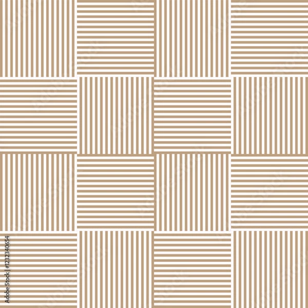 Fototapeta Striped check Seamless vector pattern squares with horizontal and vertical lines form textile print