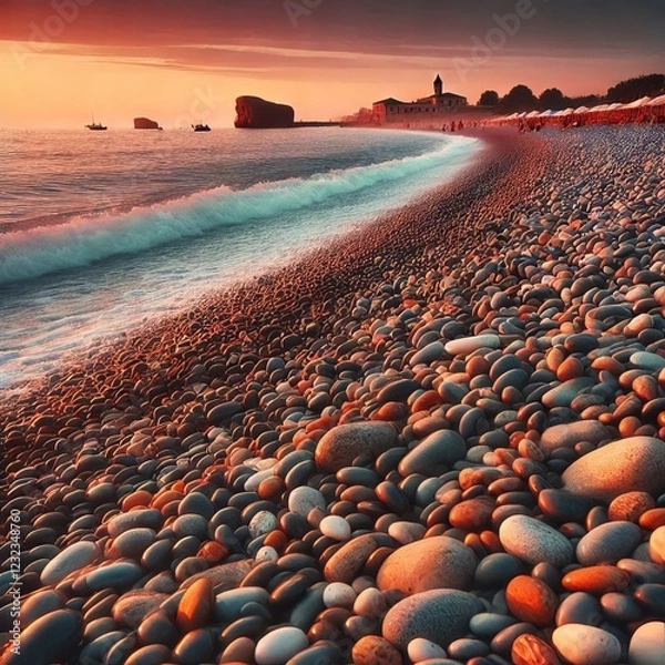 Fototapeta Pebble Beaches Beaches covered in smooth rounded pebbles