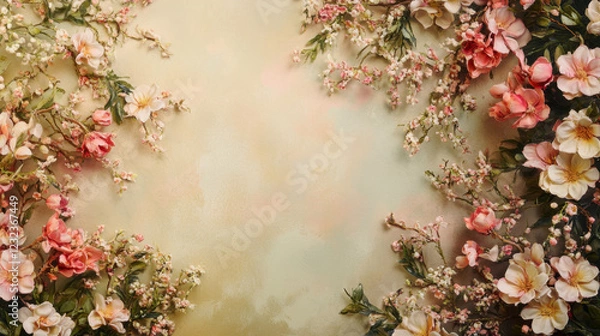 Obraz Elegant floral background with soft colors.