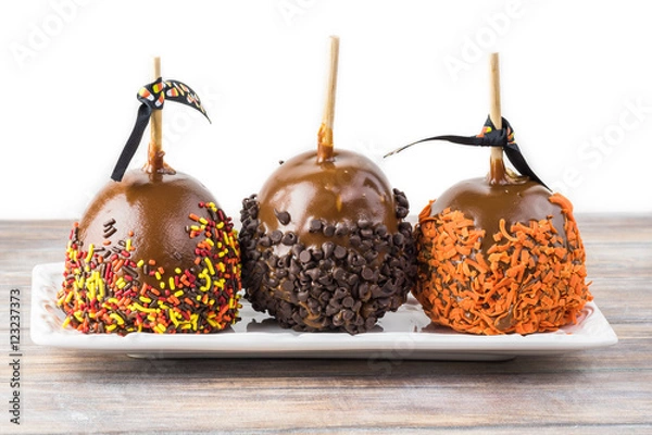 Obraz Gourmet caramel apples.