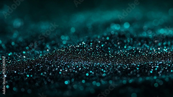 Fototapeta Dark Teal Glitter Texture Sparkling Background Abstract Shimmering Design Elegant Luxurious Festive 