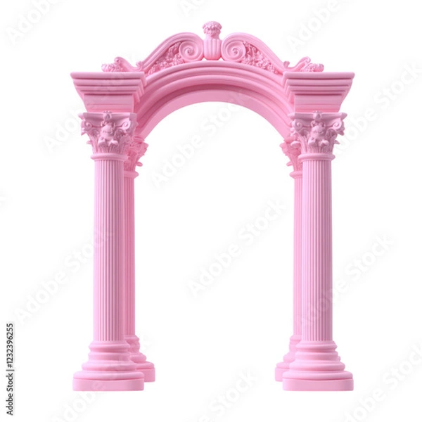 Obraz Pink Arch 3d illustration 
