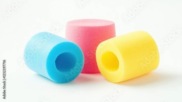 Fototapeta Colorful Foam Pool Toys for Summer Fun
