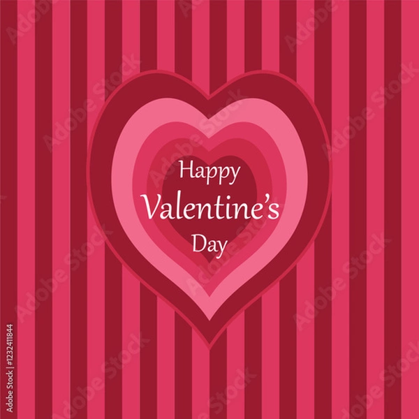 Fototapeta Happy Valentines Day, holiday design for greeting card, poster, congratulate. Invitation or poster for a Valentine`s Day Party. 