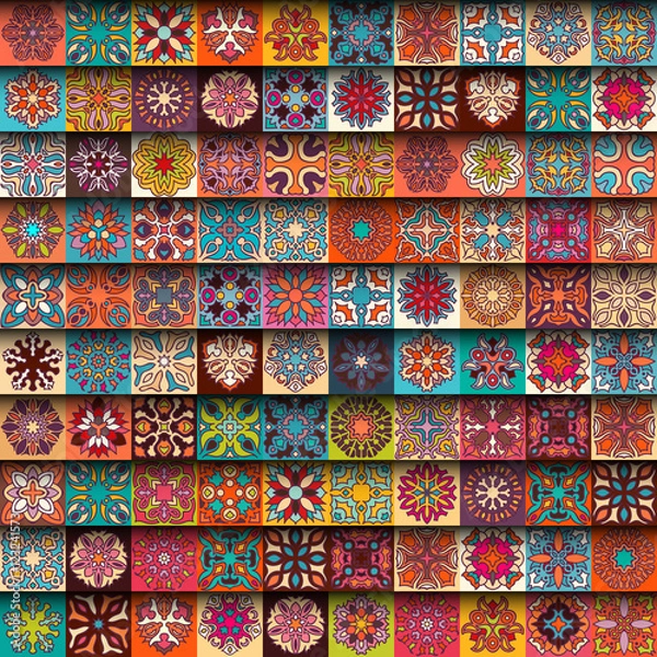 Obraz Seamless pattern. Vintage decorative elements. Hand drawn background. Islam, Arabic, Indian, ottoman motifs. Perfect for printing on fabric or paper.