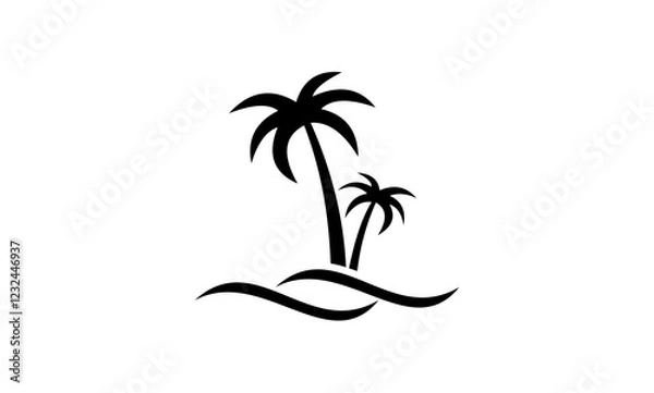 Fototapeta palm tree logo vector
