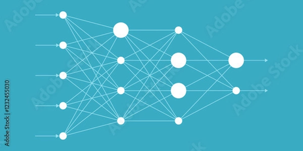 Fototapeta Neural network deep learning process