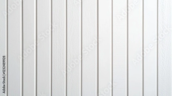 Obraz White Vertical Plank Wall with Texture for Interior Design Projects