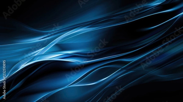 Obraz smooth gradient background with blue and black