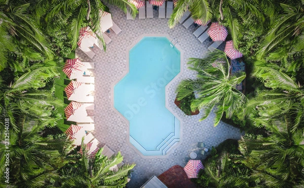 Obraz Tropical Pool Resort