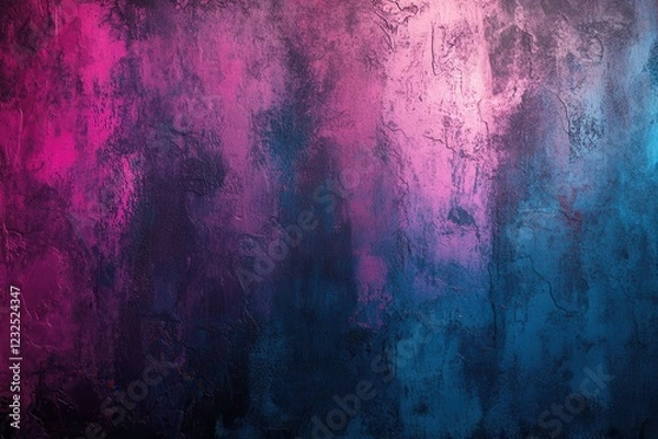 Fototapeta Vibrant gradient background with soft pink, blue, and purple tones against rich dark texture, perfect for modern banner, poster, or digital wallpaper designs