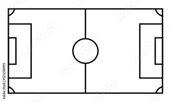 Fototapeta Football field liner icon, Football field  playground vector illustration, soccer design, Top view of football game field with  green background and white lines. soccer field. vector textures. eps10 