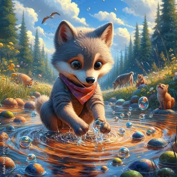 Obraz Playing in Water