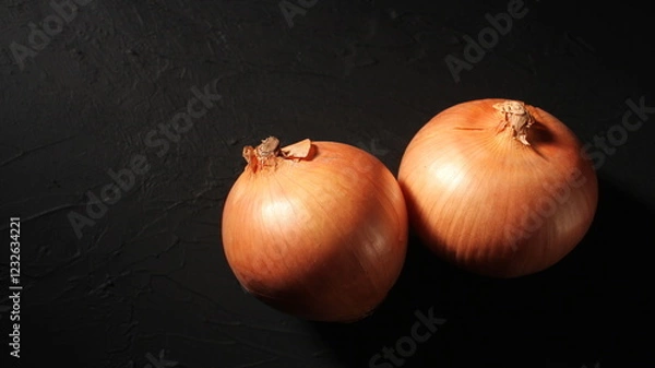 Obraz テクスチャーのある背景の玉ねぎの素材