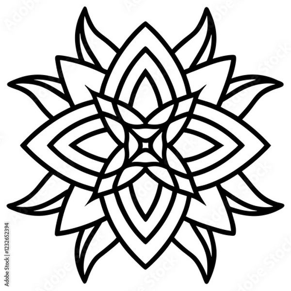 Fototapeta Minimalist Textile Line Designs