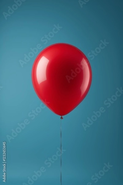 Obraz there is a red balloon that is attached to a string