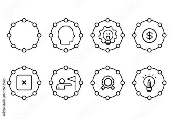 Fototapeta networking icon set, business icon set, strategy icon set