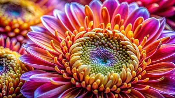 Fototapeta Intricate macro shots of flower structures.