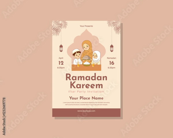 Obraz Ramadan Iftar Party Invitation Flyer Template