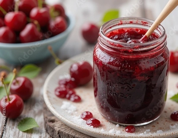 Fototapeta red currant jam