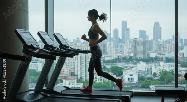 Obraz ランニングをする女性