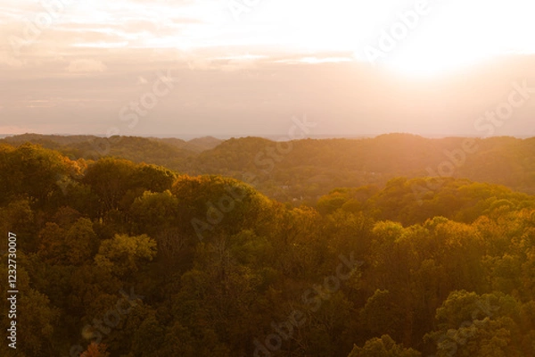 Obraz Scenic Drone Shot of Mountains