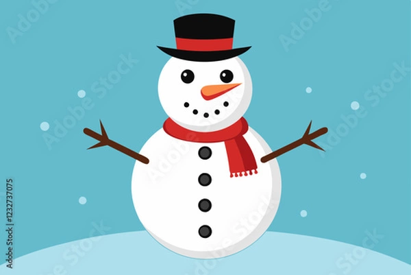 Obraz snowman in the winter vector